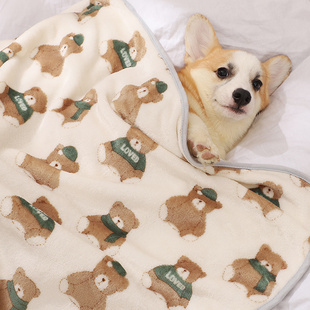 狗狗睡觉用小被子宠物专用毛毯，夏珊瑚(夏珊瑚)绒，小狗的小毯子夏季秋天冬款