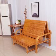 高档可折叠沙发床，两用双人o单人客厅多功能小户型，家用1.5米实木竹