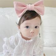 2023年韩版婴儿可爱蝴蝶结丸，子头假发带男女宝宝，百搭头饰女童发饰