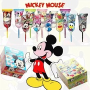 日本格力高米奇头老鼠棒棒糖网红迪士尼固力果儿童硬糖果进口零食