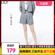 lily2023夏女装(夏女装)气质，时尚通勤款休闲高腰显瘦阔腿西装休闲短裤