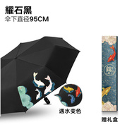 达遇水变色雨伞防晒紫外线伞小巧便携创意伞晴雨两用太阳伞定