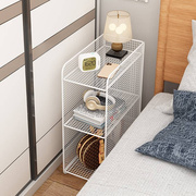 超窄床头柜简易床边夹缝，收纳置物架替代铁艺极窄小型卧室，迷你边几