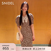 SNIDEL春夏款法式复古蕾丝领碎花系带连衣裙SWFO224276