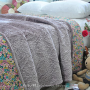 出口韩式法兰绒毛毯子冬季床盖床单加厚暖大小双人床垫绗缝被