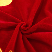 珊瑚绒婴儿绒床裙式结婚床上用品四件套法兰绒婚庆红色被套绒