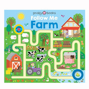手指迷宫迷宫书跟随我去农场fingermazesmazebookfollowmefarm2-6岁儿童亲子，互动阅读动物农场纸板抽拉机关书