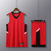 冰丝速干篮球服套装大码宽松运动服青年定制团购球衣红色主场队服