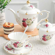 英式咖啡杯小奢华欧式下午茶茶具套装小精致骨瓷西餐盘陶瓷杯碟