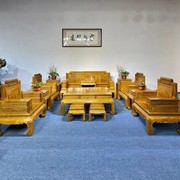 金丝楠木宝座茶几小叶桢楠沙发十三件套明清古典中式实木客厅家具