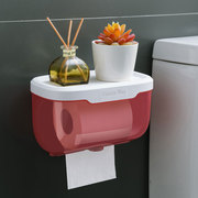 卫生间纸巾盒厕所卫生纸置物架壁挂式卷，纸盒免打孔抽纸盒创意防水
