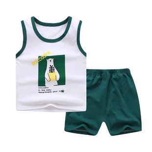 六个月宝宝夏装套装女婴儿，衣服半袖0一1-2-3岁韩版男童装潮短季三