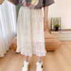 女童法式甜美公主纱裙，2024春夏韩版儿童，雪纺压褶时尚半身裙子
