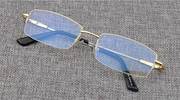 新 品防辐射防蓝光防紫外线眼镜男女半框纯钛手机电脑护眼无度数