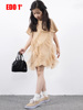edo1一度童装23夏女童(夏女童)时尚甜美风，圆领连衣裙儿童可爱连身裙