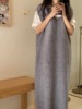 毛衣背心连衣裙女秋冬季韩版设计感宽松气质，无袖针织衫长裙子