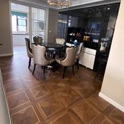 积加拼花地板实木复合黑胡桃铜健康适用地暖客厅卧室环保自然