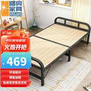 曙亮折叠床实木床单人床，办公室午睡床简易家用硬，板床1.5米宽