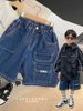 男童牛仔短裤夏季2024大口袋帅气工装五分裤，薄款宽松时髦洋气