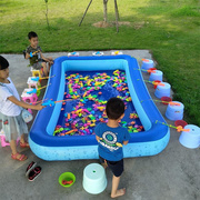 加厚儿童充气钓鱼池套装家用小孩游泳池户外摆摊捞鱼池室内玩水池