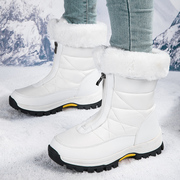 华强回力雪地靴女冬季加绒加厚保暖棉鞋东北户外滑雪防滑大棉靴子
