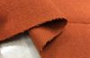 秋冬时尚橘色斜纹加厚可剥双面羊毛呢时装面料，大衣外套毛料布料