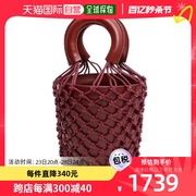 香港直邮staud酒红色，徽标水桶包