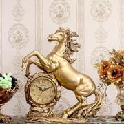 座钟台式钟表摆件时钟客厅家用桌面时尚台钟酒柜，创意艺术复古马钟
