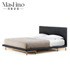 玛斯菲诺实木布艺架子床创意简约设计感1.5米1.8米时尚北欧框架床