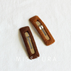 Miss Tura韩国进口手工绕线长方形BB夹 单色质感边夹碎发夹