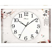 汉时新中式客厅挂钟实木大钟表创意家用装饰覆盖电表箱时钟HW341