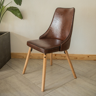 实木餐椅北欧咖啡椅酒店接待椅家用美式餐椅餐厅现代简约靠背椅子
