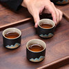 茶具茶杯陶瓷品茗杯黑陶功夫，茶具泡茶杯禅风黑家用中式单杯茶盏