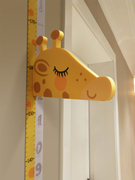 长颈鹿儿童量身高墙贴宝宝测量仪标尺，可移除3d立体贴纸测身高尺表