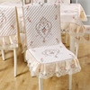 椅子套罩家用中式简约餐桌布套装实木，椅子坐垫加厚靠背通用凳子套