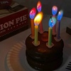 彩色发光蜡烛ins风韩国生日蜡烛，儿童派对百岁宴拍照道具装饰布置