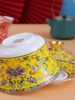 内蒙古游牧民族盖碗蒙古特色，风情手工泡，茶碗杯盖碗红色骨瓷茶具