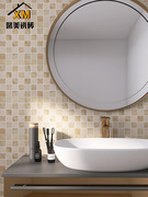 美式乡村浴室卫生间背景墙仿古马赛克，瓷砖鱼池地砖彩色门槛石300