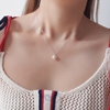 韩国简约气质天然淡水扁圆珍珠，吊坠短款锁骨，链项链女颈脖项链