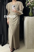 ENNUO恩诺圆领泡泡袖设计感防晒上衣女2023韩版宽松微透衬衫