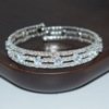 3层水钻锆石缠绕开口手镯手链 3-layer diamond opening bracelet