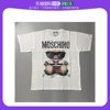 香港直邮MOSCHINO 女士白色小熊戴墨镜系列T恤 EV0702-5540-3001