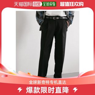 日本直邮RAGEBLUE男士半宽腿塔克斜纹布长裤 971002