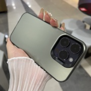 ins风潮流高级感磨砂适用苹果14promax手机壳iPhone15pro大孔镜框13pro电镀13时尚11纯色12薄xr情侣x网红男女