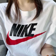 Nike耐克衣服女士T恤短袖夏季纯棉半袖男子圆领潮流运动上衣