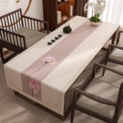 新中式禅意茶几台布客厅家用国风长方形餐桌桌布实木防水棉麻布艺