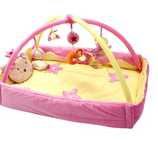 婴儿游戏毯折叠床爬行垫宝宝音乐，益智玩具新生儿满月健身架0-1岁