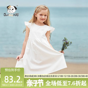 女童连衣裙2024夏季白色可爱甜美公主，裙韩版中大童洋气童装女