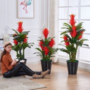 鸿运当头假花仿真花客厅植物仿真绿植落地树室内花装饰塑料大盆。
