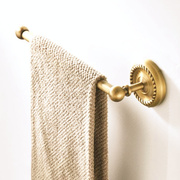 黄铜毛巾杆单杆壁挂厨卫五金挂件，仿古美式时尚，金色复古浴巾挂杆架